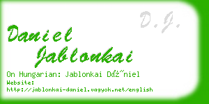 daniel jablonkai business card